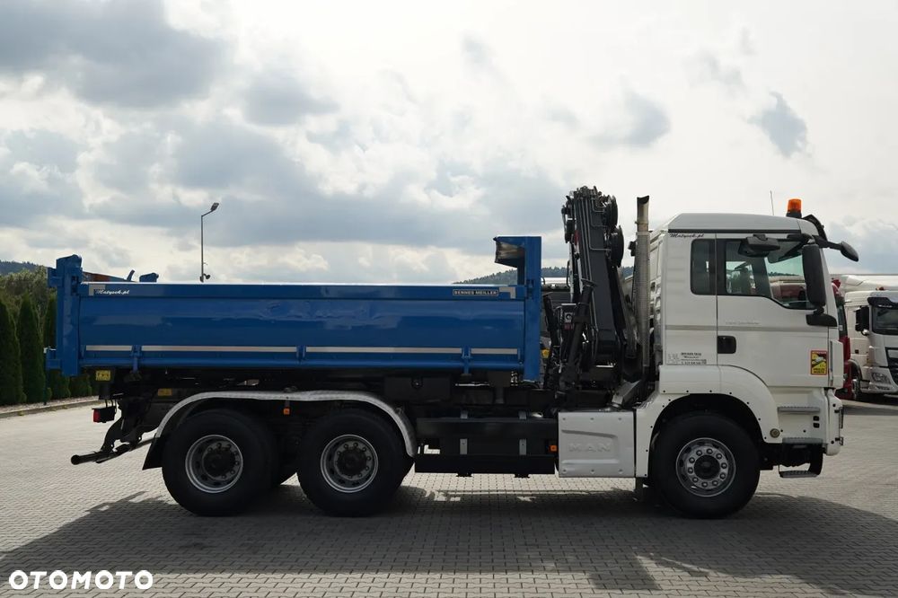 MAN TGS 33.420 / 6x4 / WYWROTKA 3 STRONNA / 2x HYDROBURTA  + HDS HIAB 158 E-2 / MAX 5 900 / AUTOMAT / EURO 6 - 13