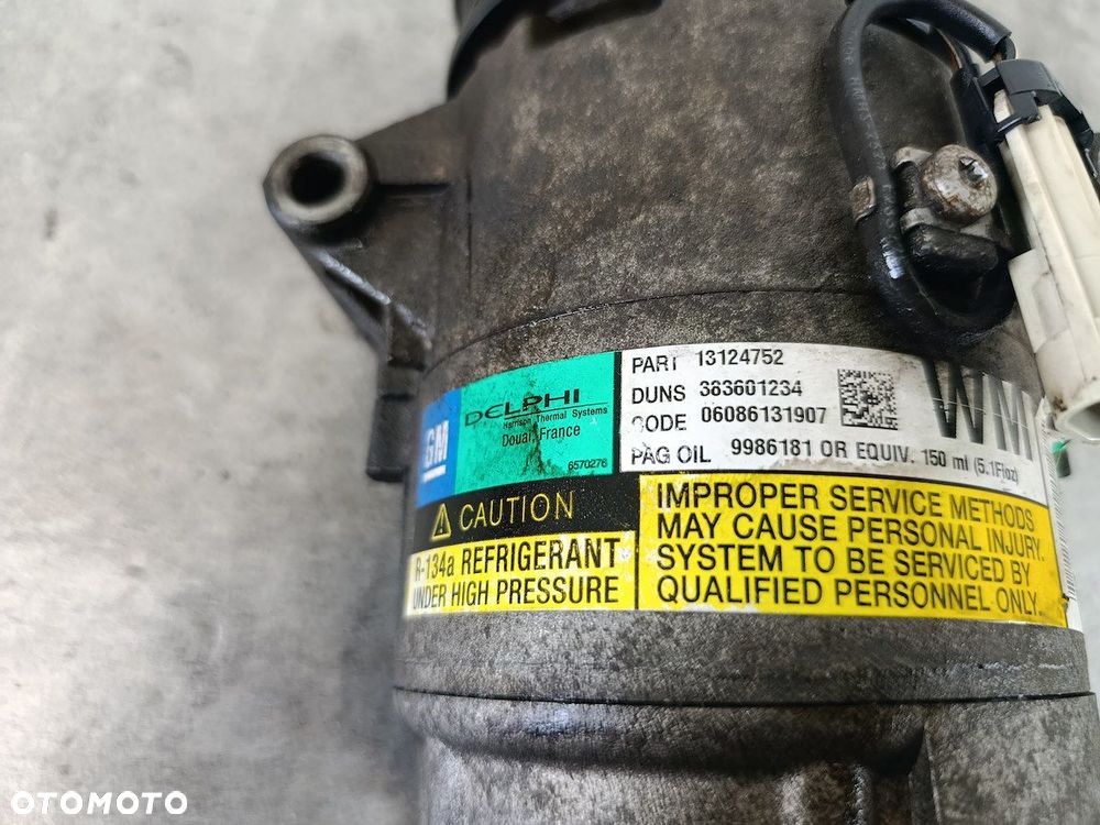 POMPA, SPRĘŻARKA KLIMATYZACJI OPEL ZAFIRA B 13124752 DELPHI 1.9 CDTI - 7
