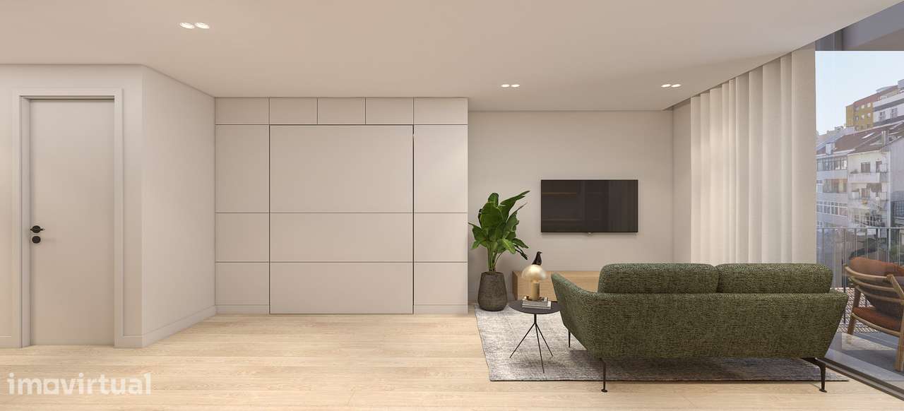 T0 Novo c/ Varanda e Lugar de Garagem em Mafamude (Centro de Gaia) - Grande imagem: 5/22