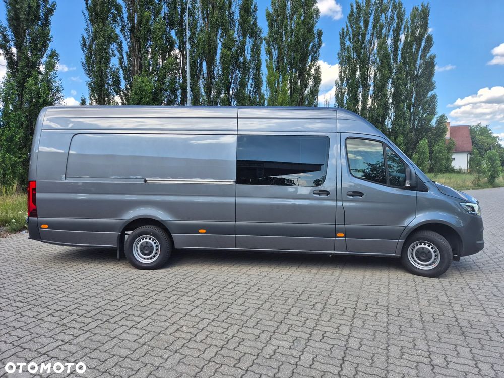 Mercedes-Benz Sprinter 319 CDI 190 KM 9G-Tronic, Automat, Model 907, Salon polska, Furgon Blaszak, Ekstra Długi  4800 mm L4H2, Wzmocnione zawieszenie, Zbiornik 230l alu (z atestem), Webasto, Kabina sypialniana, Po przeglądzie B+ jeszcze jeden w cenie, Dostępny od Października, FV - 4