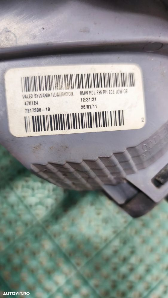 Stop aripa BMW X3 F25 fara led, masina cu faruri halogen H7 - 4