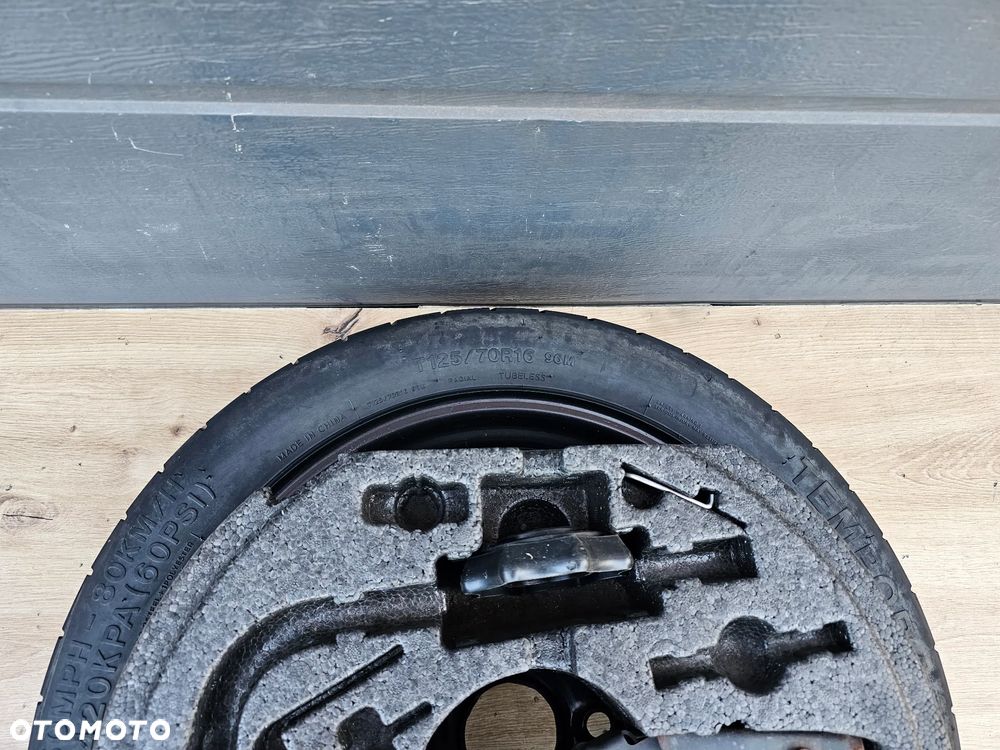 KOŁO DOJAZDOWE ZAPAS ZESTAW LEWAREK VOLKSWAGEN GOLF PASSAT JETTA CADDY SHARAN 16 CALI 5x112 ET25,5 - 5