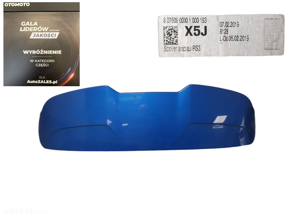 ŁADNY ORYGINALNY TYLNY SPOILER SPOJLER LOTKA AUDI RS3 SPORTBACK LIFT 17-20 8V4827933D  X5J - 1