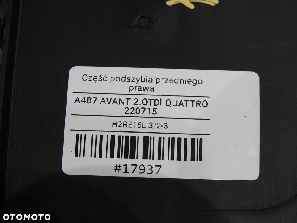 PODSZYBIE PRAWE AUDI A4 B7 8E1819447A - 7