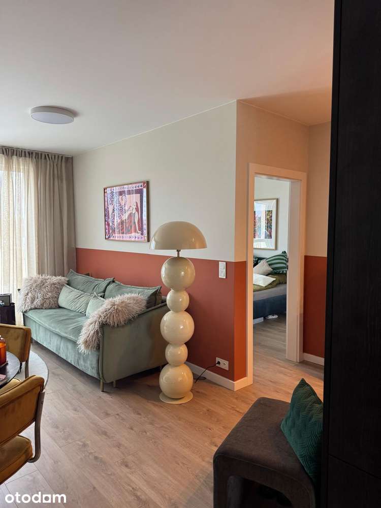 2-pokojowy wykończony apartament | 44 m² | Balkon 6 m² widok na las