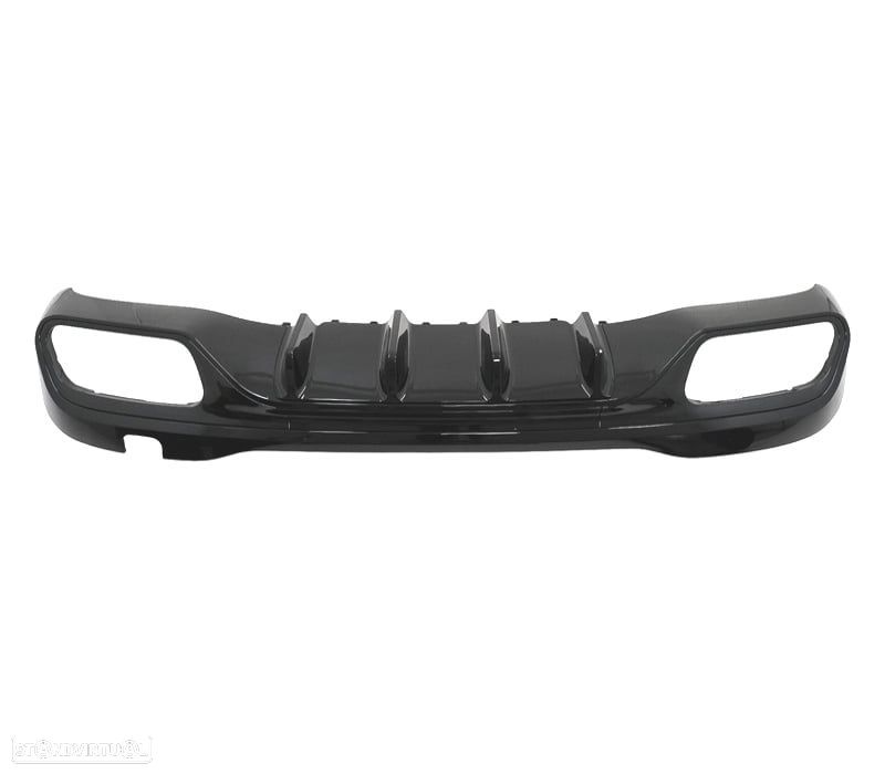 DIFUSOR MERCEDES W206 AMG 21- LOOK C63 + PONTEIRAS DE ESCAPE CROMADAS - 5