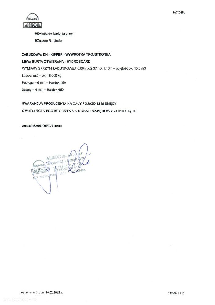 MAN TGS 41.470 8X8 Wywrotka cesja leasingu - 4