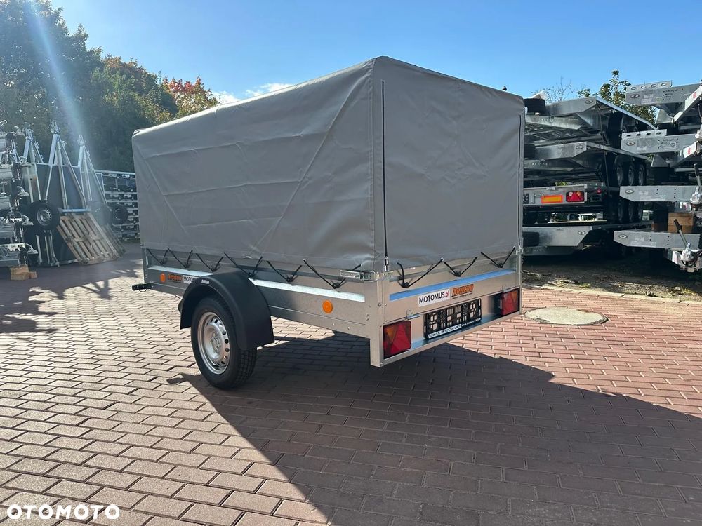 Neptun Przyczepa Neptun N7-236 PTW 236x129x30 + stelaż i plandeka H80 cm DMC 750 kg 1 osiowa funkcja uchyłu - 3