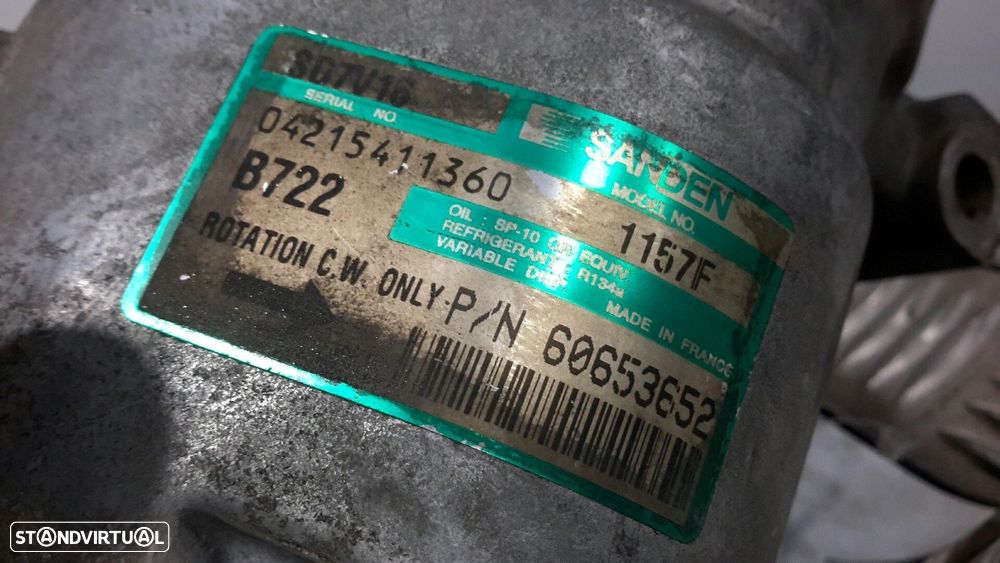 COMPRESSOR AR CONDICIONADO ALFA ROMEO 147 2004 -SD7V161157F - 1