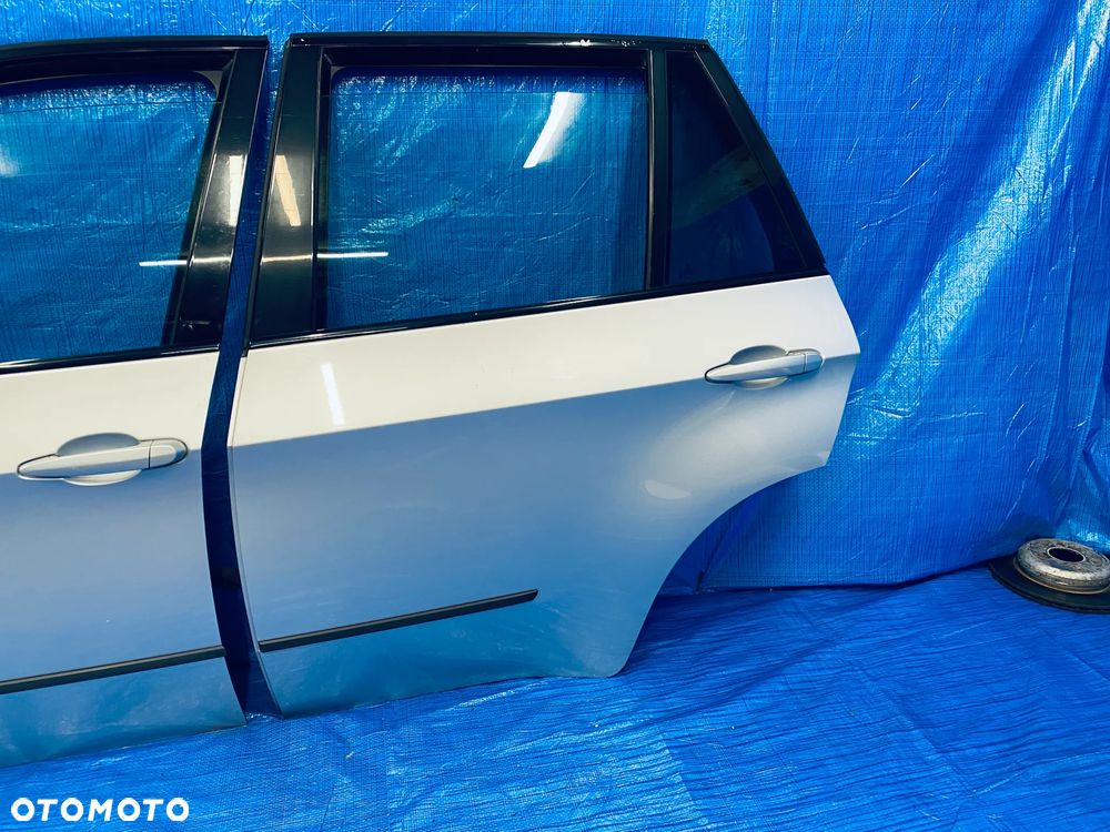 DRZWI LEWE LEWY PRZÓD PRZEDNIE TYŁ TYLNE KOMPLETNE BMW X5 E70 LIFT 11R ; SREBRNE LAKIER TITANSILBER 354/7 ORYGINAŁ - 8