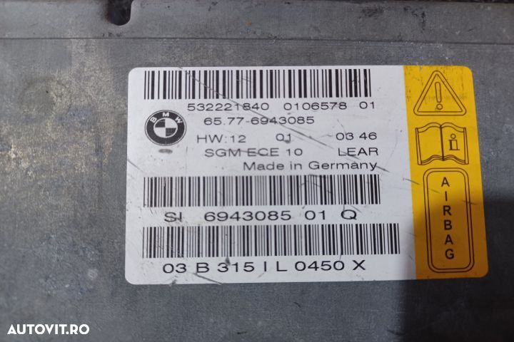 Calculator airbag 65776943085 MX1253 BMW Seria 5 E60/E61 [2003 - 2007 - 4