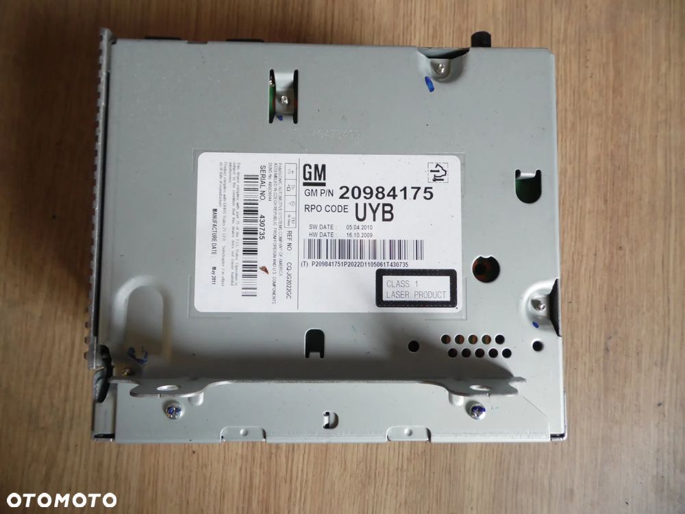 Radio UYB odtwarzacz Opel Meriva B 20984175 - 1