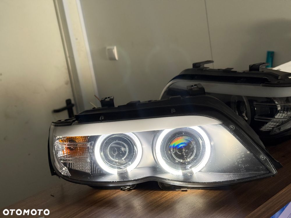 Lampy przód przednie x5 e53 lift ringi led Jak Nowe xenon - 1