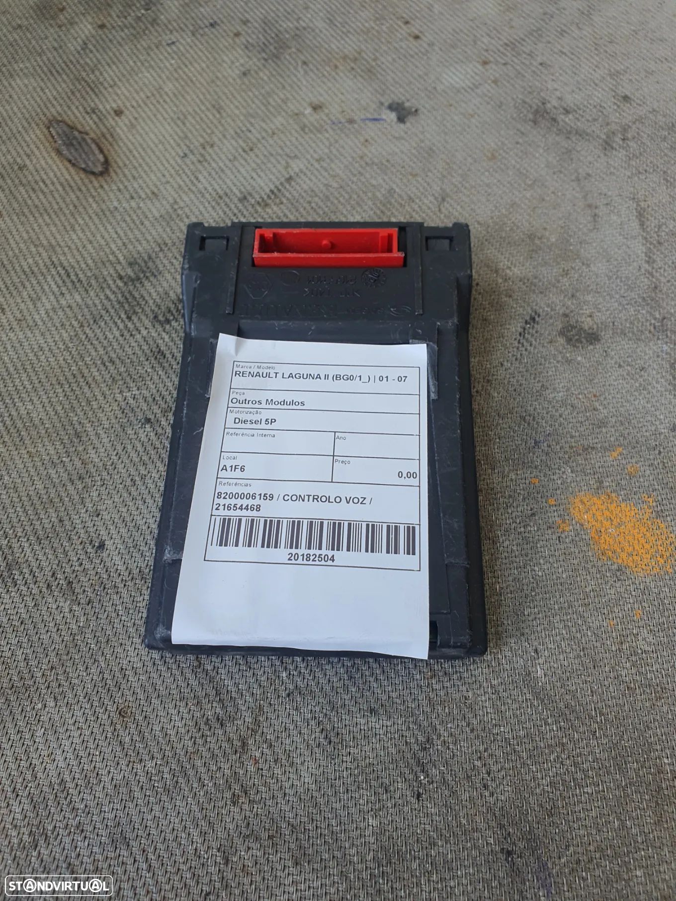 MODULO CONTROLO VOZ RENAULT LAGUNA II / 8200006159 - 1