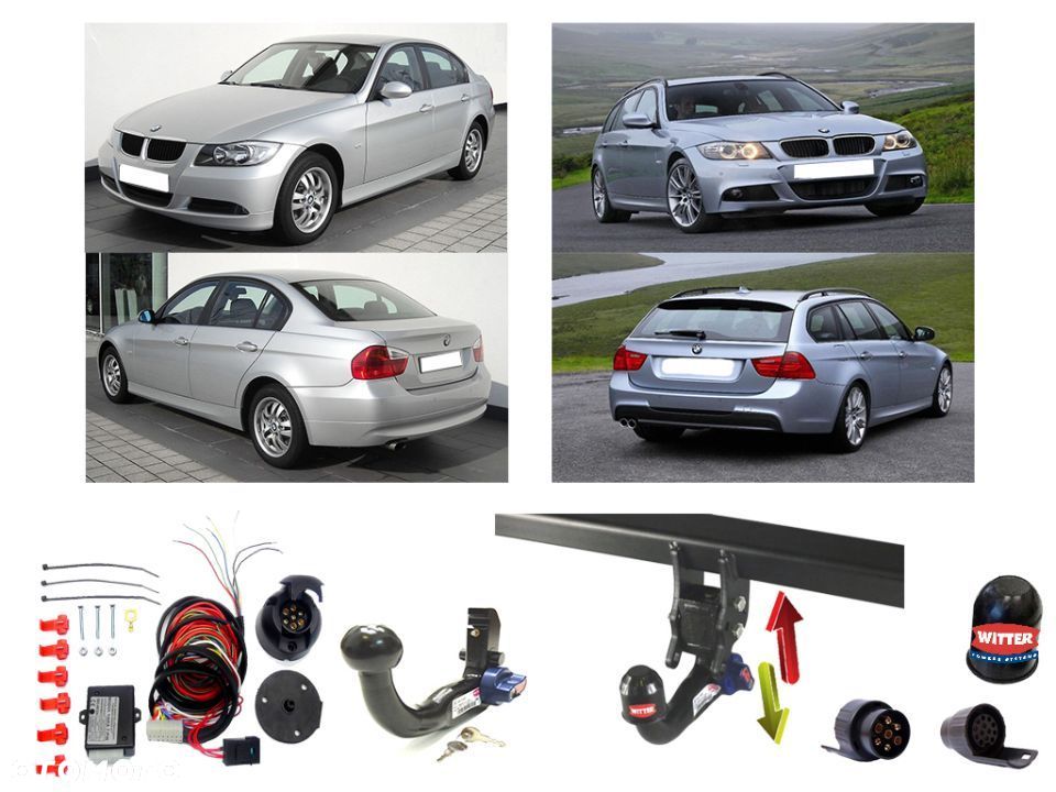Hak Holowniczy Westfalia Witter Automa Wypinany  Moduł 13 pin  BMW 3 III E90 E91 E92 od 2005 do 2012 - 1