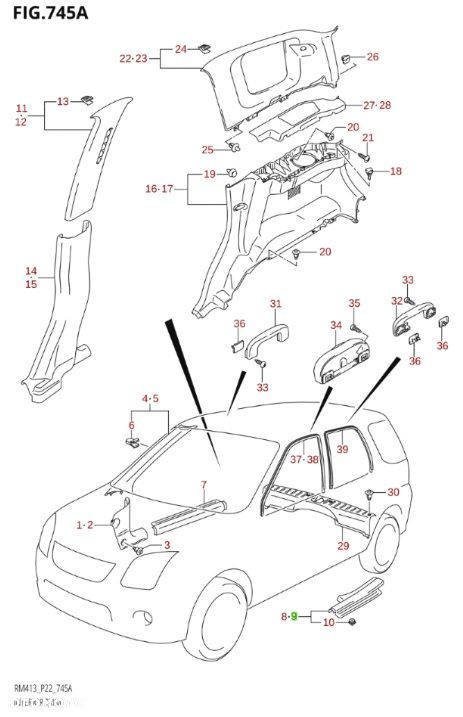 SUZUKI IGNIS 2004-2007 - LISTWA PROGOWA LEWY TYŁ - 3