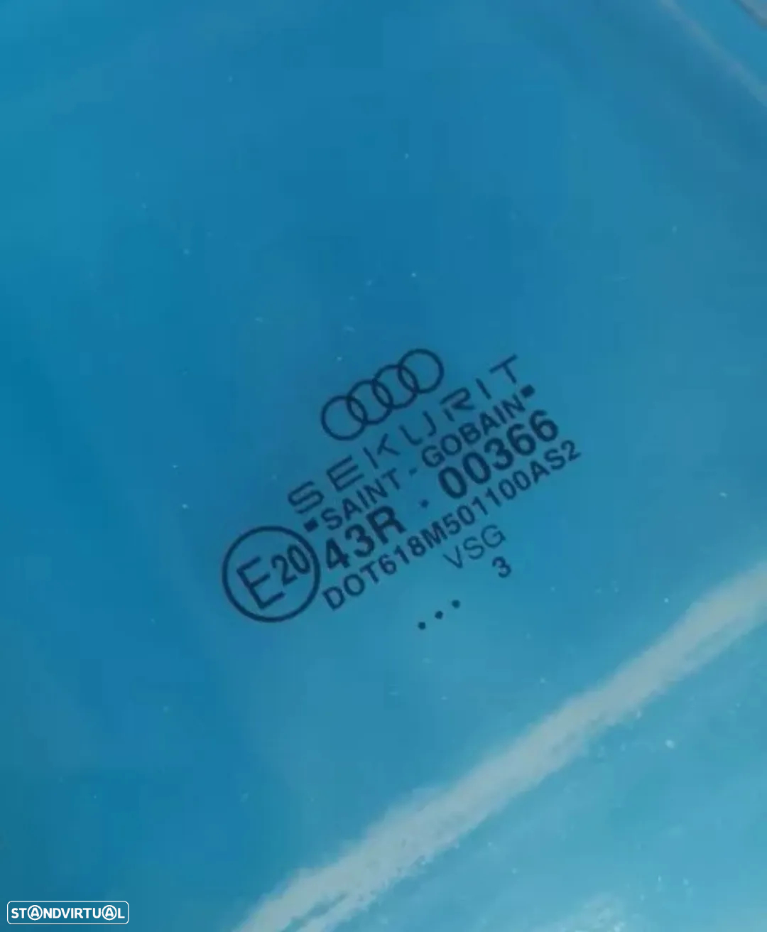 Vidro da porta traseira direita originais duplo para Audi A8 d3 4e0 Li 2003+ - 4