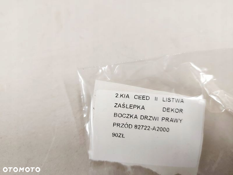 KIA CEED 2 II ZAŚLEPKA DEKOR BOCZKA TAPICERKI DRZWI PRAWY PRZÓD 82712-A2000 - 4