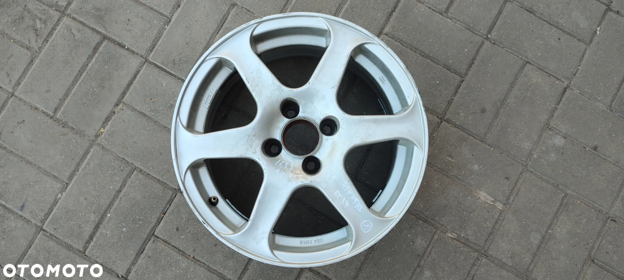 FELGI 4x100 7Jx15 CALI ET37 fi 63,3 RIAL OPEL VW HONDA TOYOTA KOMPLET 4 SZTUKI - 2