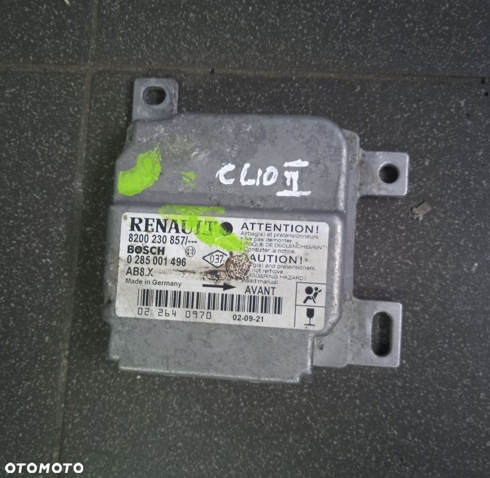 Moduł Sensor Airbag Renault Clio II 8200230857 - 1