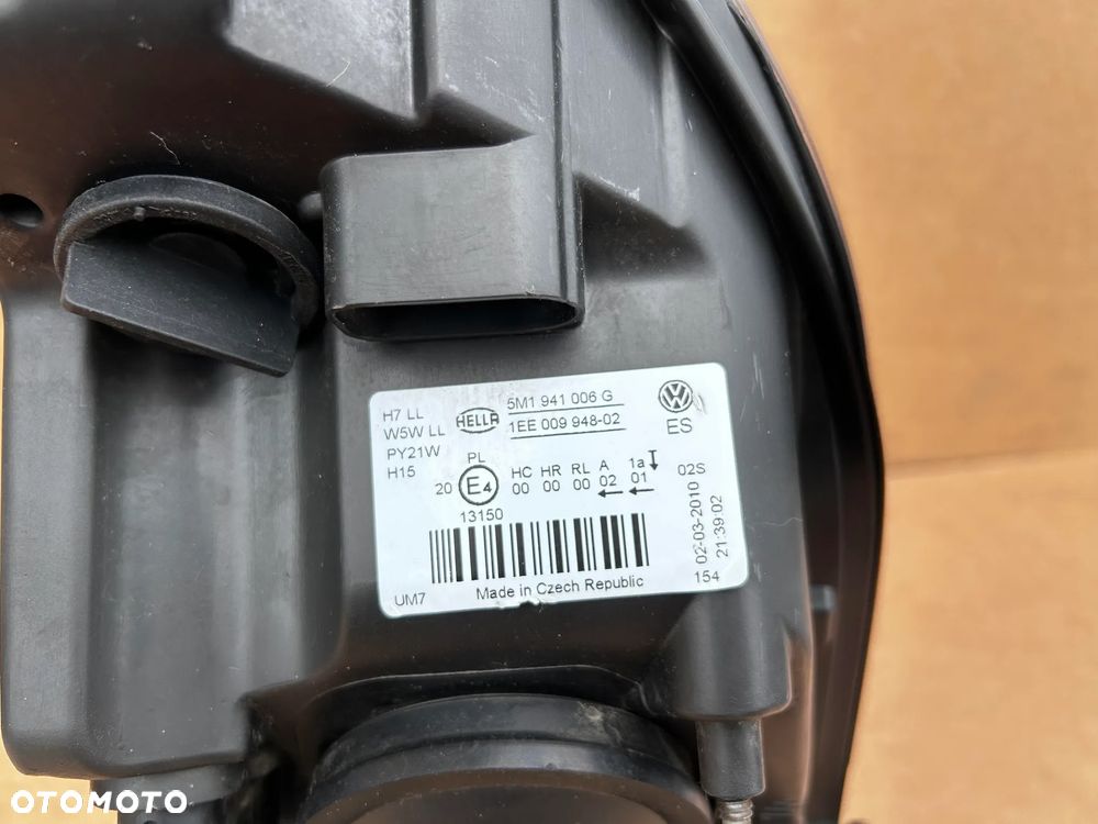VOLKSWAGEN GOLF VI 6 PLUS + 5M1941006 5M1941005 LAMPA PRZÓD PRAWA LEWA REFLEKTOR PRZÓD PRAWY LEWY ORYGINALNY EUROPA - 6