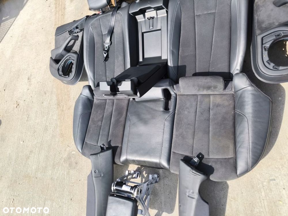 FOTEL FOTELE SKÓRA KOMPLET S LINE AUDI A4 B9 SKÓRA ALCANTARA ROLETY GRZANE - 6