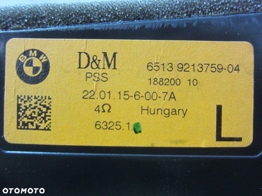 BMW X3 F25 GŁOŚNIK TOP HIFI LEWY 9213759 LOGIC 7 TYLNY 65139213759 - 8