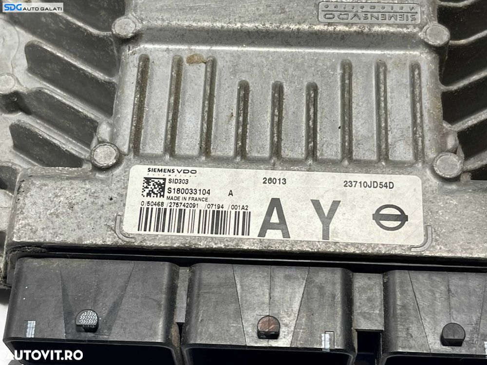 ECU Calculator Motor Nissan Qashqai 1.5 DCI 2007 - 2014 Cod 23710JD54D S180033104 [L2576] - 2