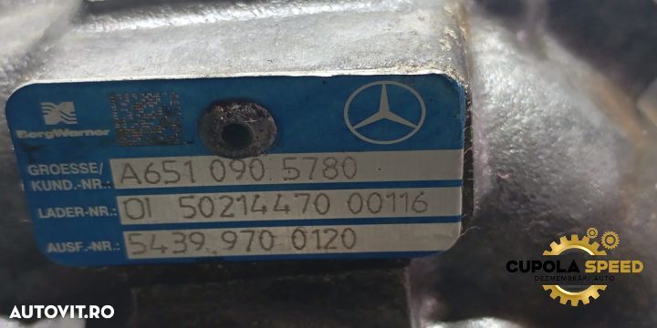 Turbosuflanta Bi-Turbo  2.2CDI Euro 5 651 a6510905780 Mercedes-Benz S - 2