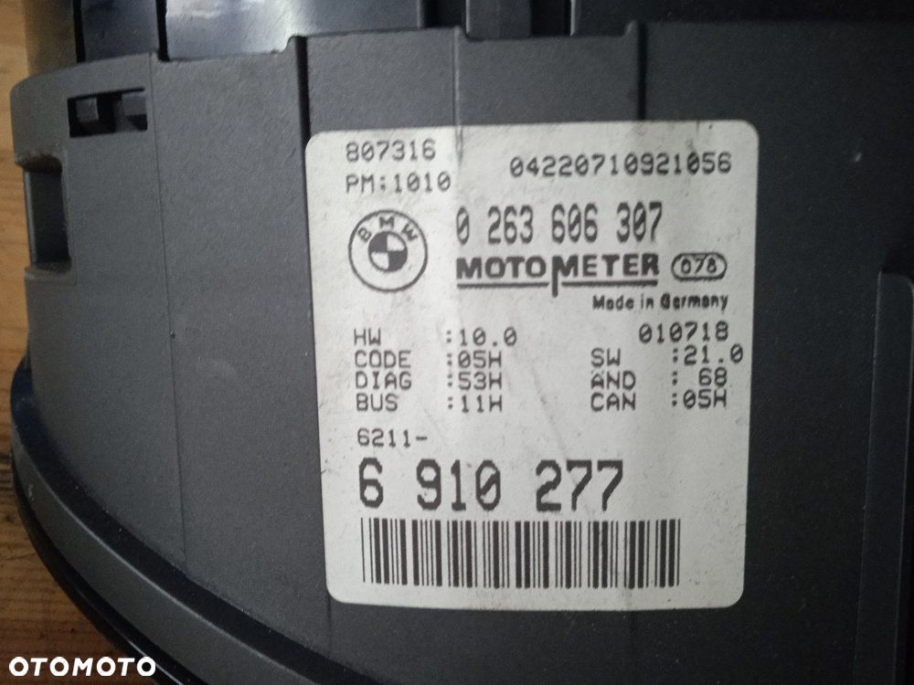 Licznik Zegary BMW E46 Diesel 6910277 0263606307 - 3