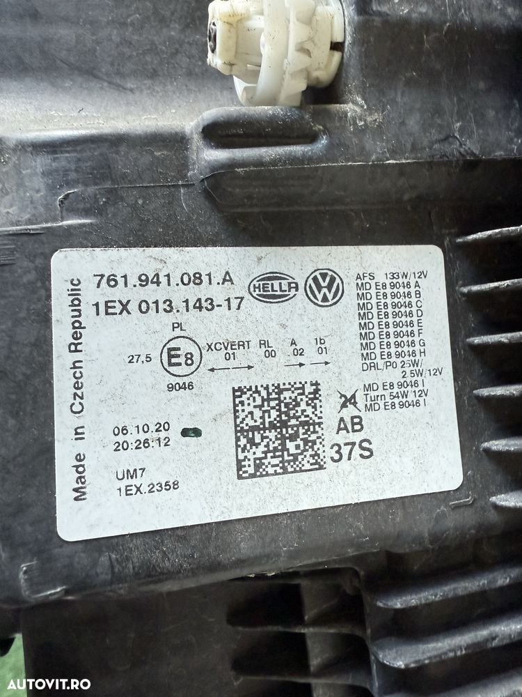 Far stanga vw volkswagen Touareg 3 2017-2020 full led matrix Shadow - 6