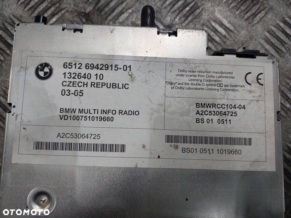 RADIO ODTWARZACZ SAMOCHODOWY BMW E46 6942915 - 6