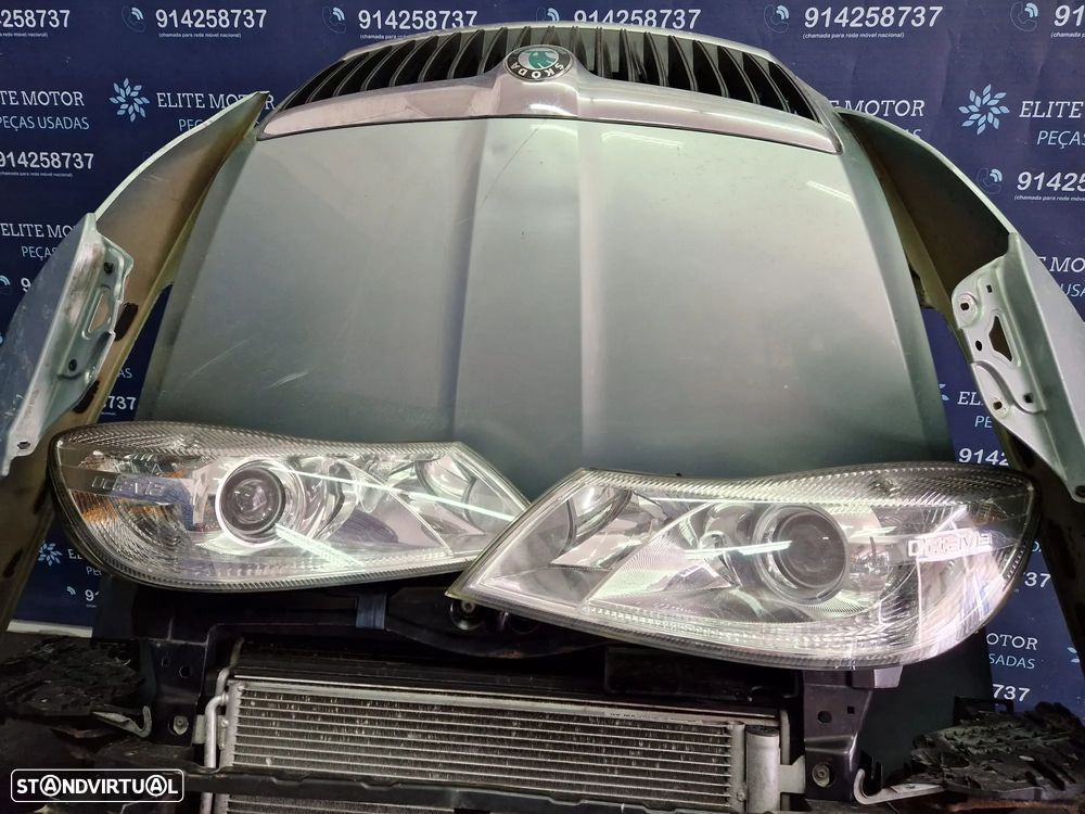 Frente completa usada SKODA OCTAVIA II 2.0 TDI FACELIFT 140CV capot parachoques guardalamas oticas - 12