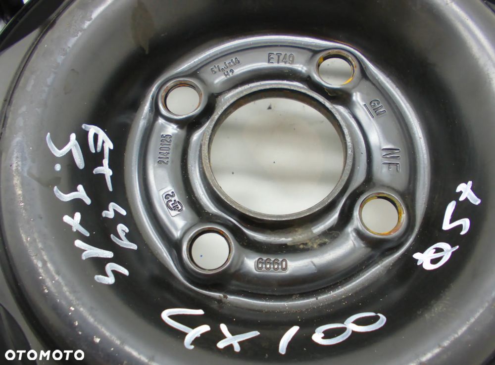 Felga Stalowa 5.5Jx14'' 4x100 et 49 opel - 3