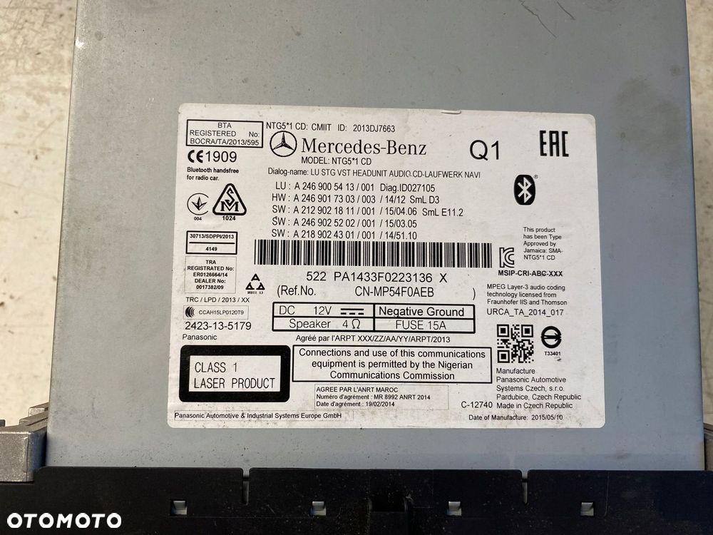 MERCEDES CLA W117 RADIO NAWIGACJA a2429053500 - 5