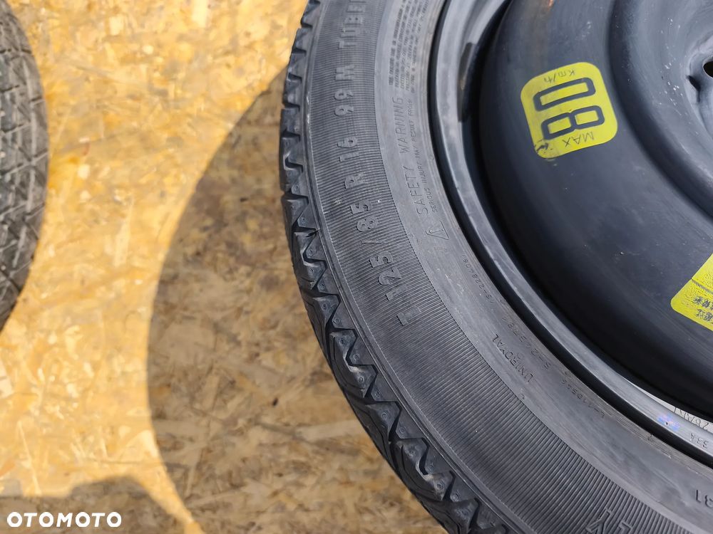 KOŁO DOJAZDOWE ZAPASOWE 125/85R16  5X108 16 CALI PEUGEOT CITREON OPEL TOYOTA - 5