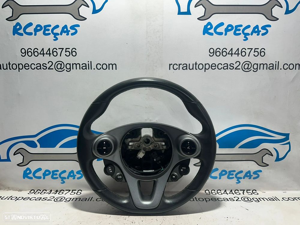 .Volante Pele Original Multifunções Botões Smart Fortwo 453 Hatchback 2014 - 2019 - 2