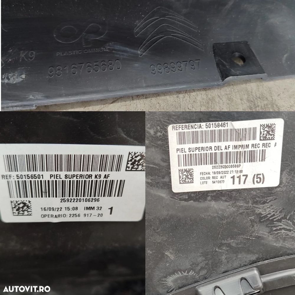 BARA FATA FIAT DOBLO / COD OEM 9816765680 / 99899797 / 50156501 / 50158461 2022-2025 (4C3) - 8