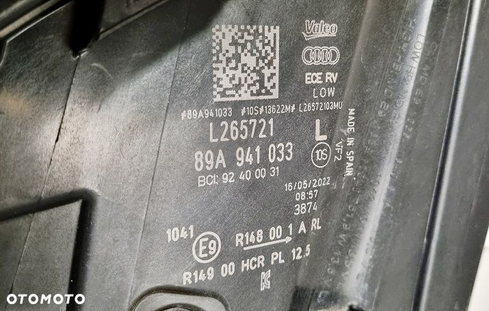 REFLEKTOR LEWY FULL LED AUDI Q4 E-TRON 89A941033 EUROPA - 5