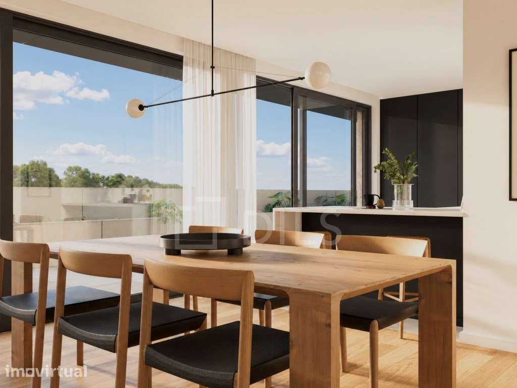 Apartamento T2 novo no Carvalhido, com varanda e garagem privativa - Grande imagem: 2/20