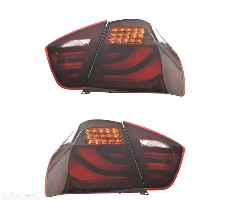 FAROLINS BMW E91 TOURING 05-08 LED VERMELHO FUMADO ESCURO - 2