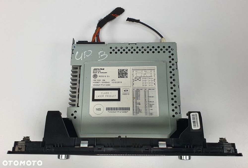 RADIO CD OBUDOWA RAMKA VW UP 1S0035156 - 5