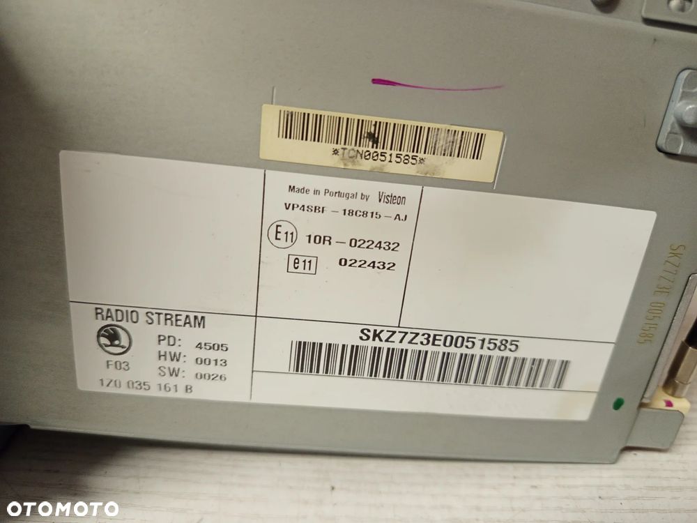 RADIO CD SKODA OCTAVIA II VP4SBF-18C815-AJ - 3