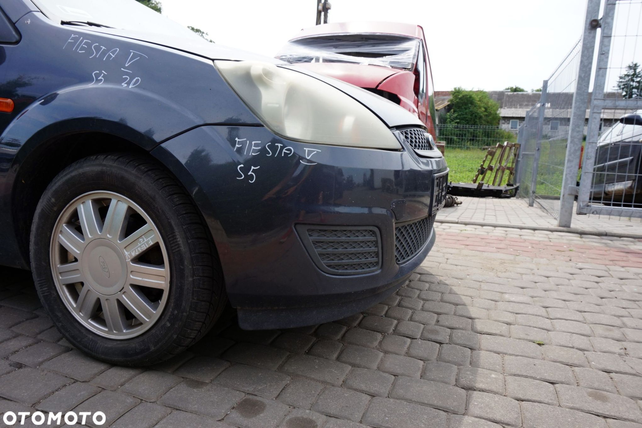 MASKA ZDERZAK BŁOTNIKI LAMPY FIESTA V MK5 LIFT S5  FORD 2005-2008 SZARY SEA GREY PRZÓD KOMPLETNY - 8