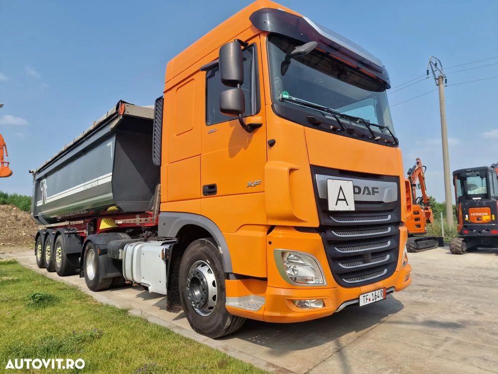 DAF XF 480, 2020, 544.645km, KIT BASCULARE, 28.900 EUR+Tva, Cutie automata+RETARDER 6 trepte, Aer conditionat stationare, anv 70% ok, rezervor 600l, Carte Identitate, Statie radio, Parasolar exterior, faruri ceata,posibilitate leasing 4 ani,28900eur+tva - 1
