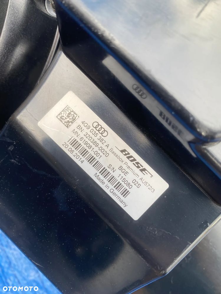 GŁOŚNIK TUBA SUBWOOFER AUDI A6 C7 A7  4G9035382A ORYGINAŁ - 6