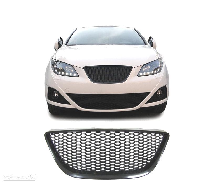 GRELHA FRONTAL SEM SÍMBOLO SEAT IBIZA 08-12 PRETO - 4