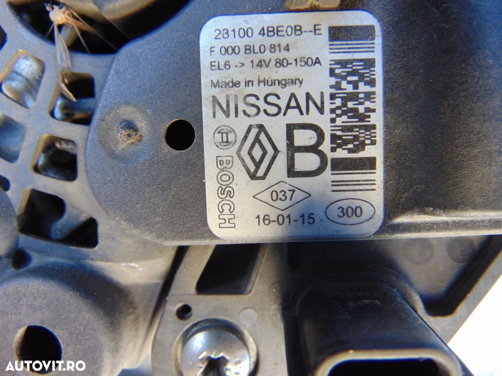 Alternator Renault Espace 1.6 megane 4 cod 231004be0b  Nissan qashqai x trail talisman scenic 4 t32 - 5