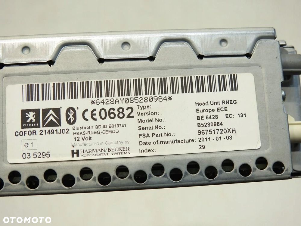 RADIO NAWIGACJA PEUGEOT 308 I 96751720XH - 5