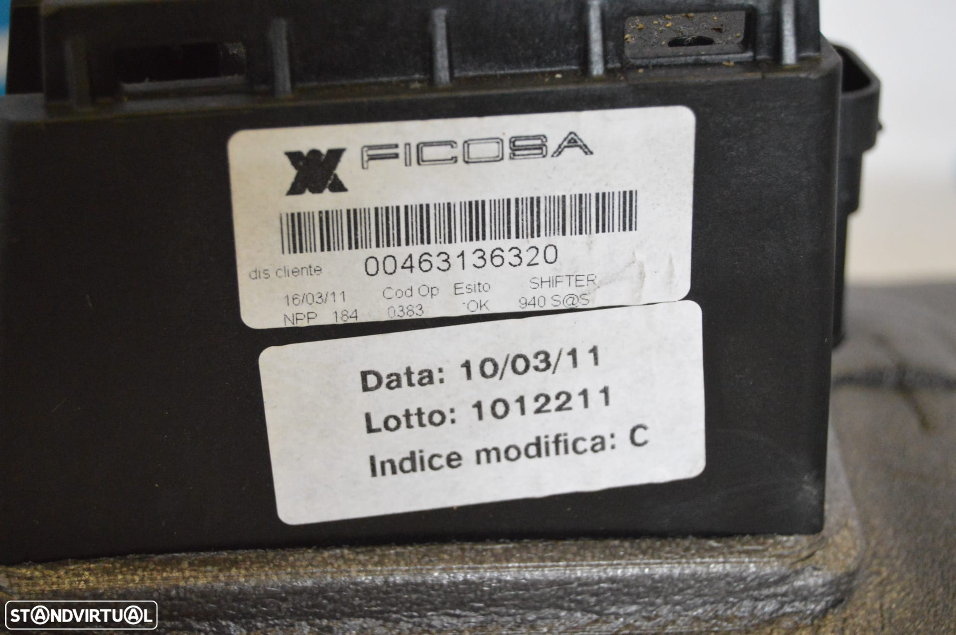 SELETOR CAIXA VELOCIDADES MANUAL MANETE MUDANÇAS MOCA 00463136320 1012211 ALFA ROMEO GIULIETTA 940 1.6 JTDM 105CV 940A3000 - 7